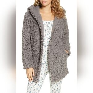 Cozy Gray Sherpa Jacket